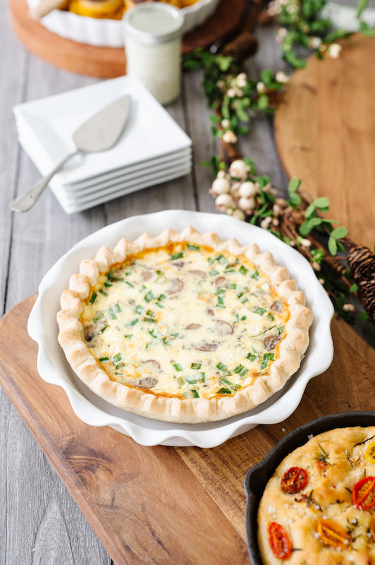 Mushroom, Scallion, Goat Cheese Quiche