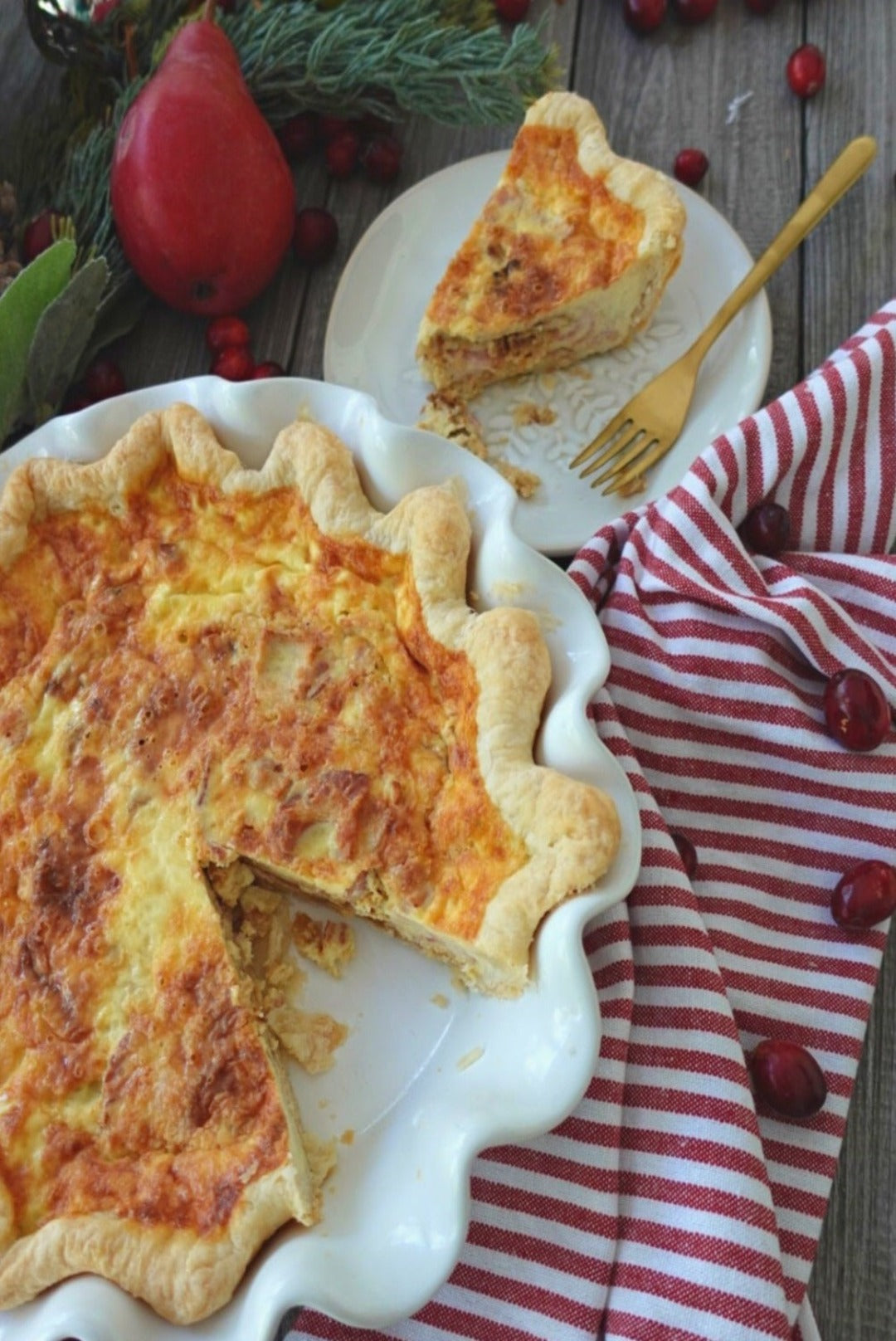 Bacon, Caramelized Onion & Gruyere Cheese Quiche