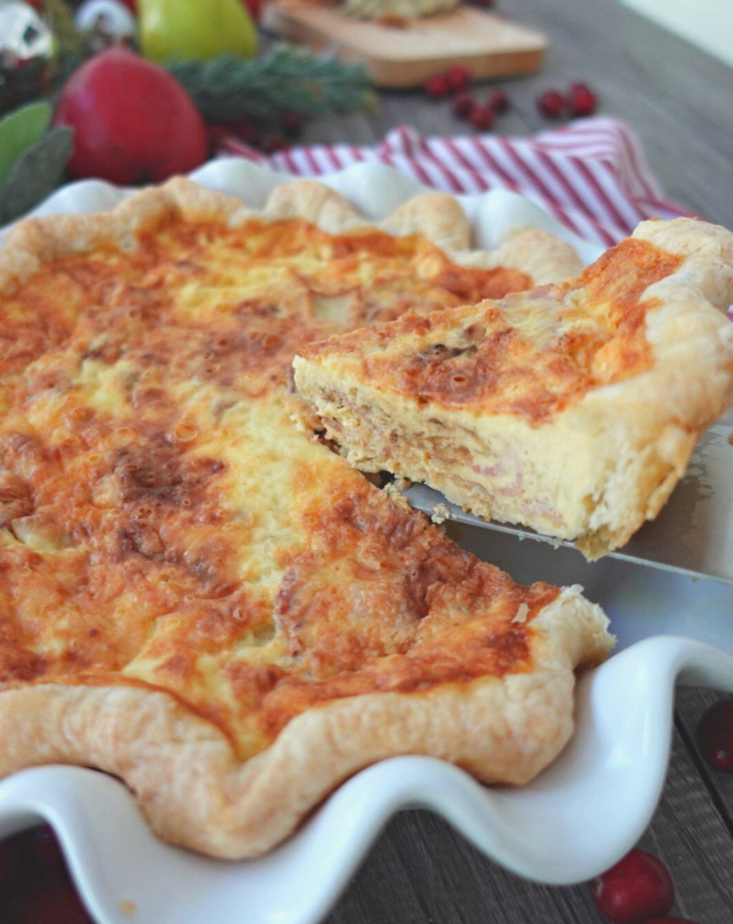 Bacon, Caramelized Onion & Gruyere Cheese Quiche